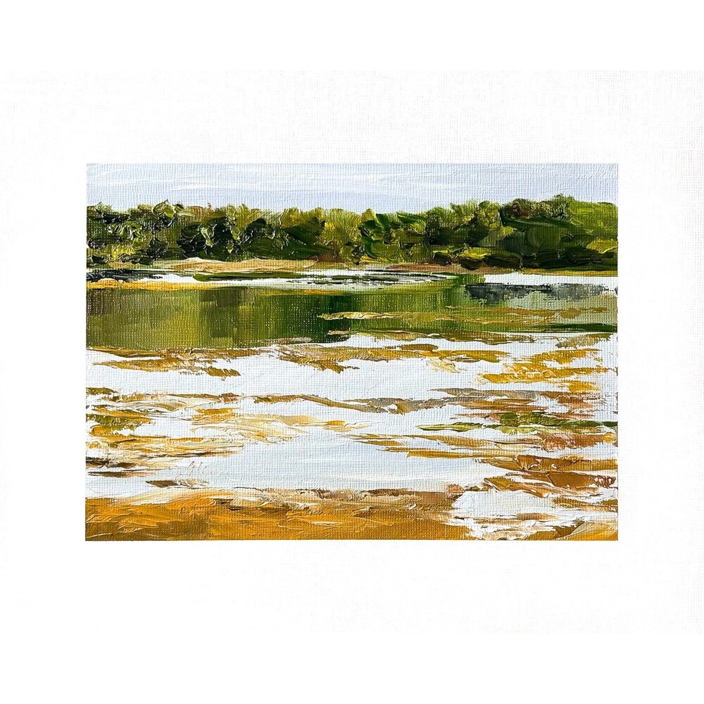 8x10 Original Oil Landscape Painting Low Country Seascape Coastal Art Signed